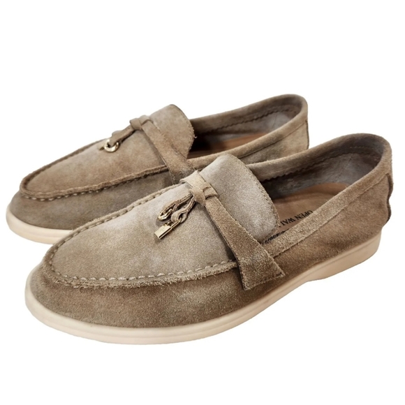 Loro Piana Shoes - LORO PIANA Summer Charms Walk Loafers $1025 Sz 7 US/37 Sandstone Suede